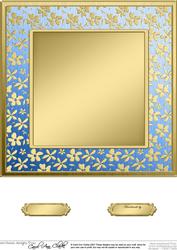 8 x 8 Metallic Flowers Plain Card Base