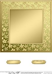 8 x 8 Metallic Flowers Plain Card Base