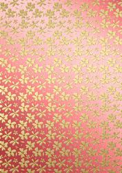 Gold Metallic Flowers Matching Backing Paper