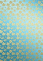 Gold Metallic Flowers Matching Backing Paper