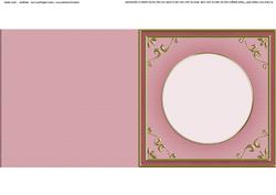 Square 'gold Metallic Frame' Card Front or Insert