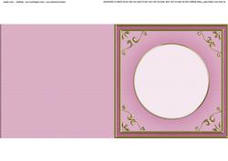 Square 'gold Metallic Frame' Card Front or Insert