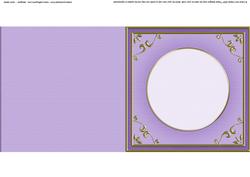 Square 'gold Metallic Frame' Card Front or Insert