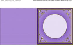 Square 'gold Metallic Frame' Card Front or Insert