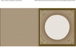 Square 'gold Metallic Frame' Card Front or Insert