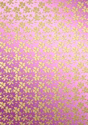 Gold Metallic Flowers Matching Backing Paper