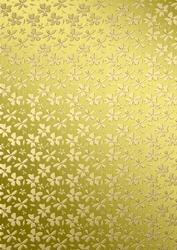 Gold Metallic Flowers Matching Backing Paper