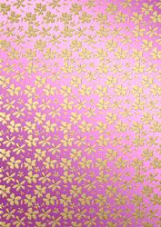 Gold Metallic Flowers Matching Backing Paper
