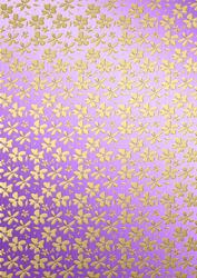 Gold Metallic Flowers Matching Backing Paper