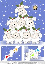 Merry Christmas to Ewe! 8 x 8 Scalloped Corner Topper