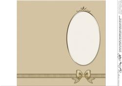 'metallic' Dl Fancy Bow Card Fronts or Insert
