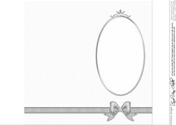 'metallic' Dl Fancy Bow Card Fronts or Insert