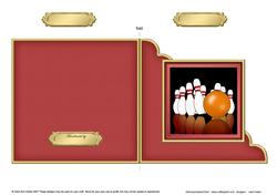 10 Pin Bowling Cut and Fold Corner Card