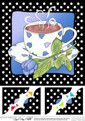 Coffee Time 8 x 8 Scalloped Corner Topper