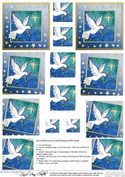 Xmas Dove Twisted Pyramage Sheet