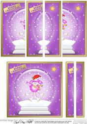 Xmas Poodle Snowglobe Side Stacker Topper