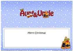Large DL Merry Christmas AUNT & UNCLE with Whisky insert