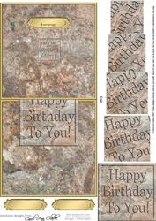 Stone Birthday Easy Over the Edge Card N Spiral Pyramid