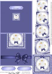 Denim N Daisies Easy Over the Edge Card N Spiral Pyramid