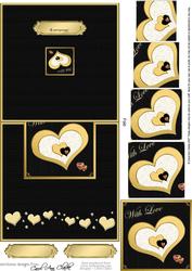 Elegant Hearts No-Hole Over the Edge with Spiral Pyramid Topper