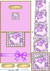 Baby Bootee Easy Over the Edge Card N Spiral Pyramid