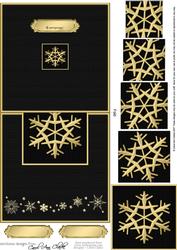Xmas Snowflake Easy Over the Edge Card N Spiral Pyramid