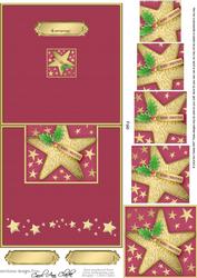 Xmas Star Easy Over the Edge Card N Spiral Pyramid