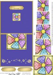 Patchwork Petals Easy Over the Edge Card N Spiral Pyramid