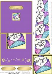 Patchwork Letter Easy Over the Edge Card N Spiral Pyramid