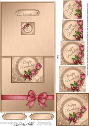 Roses and Lace Easy Over the Edge Card N Spiral Pyramid