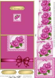 Just Roses Easy Over the Edge Card N Spiral Pyramid