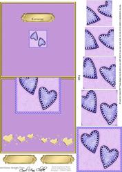Funky Hearts No-hole Over the Edge Card N Spiral Pyramid