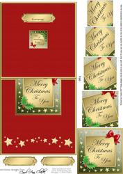Christmas Greetings No-Hole Over the Edge with a Spiral Pyramid Topper