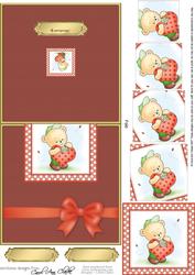Hunney Bear Robert has a Heart - No-Hole Over the Edge & Spiral Pyramid