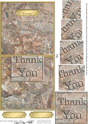Stone Thank You No-hole Over the Edge N Spiral Pyramid
