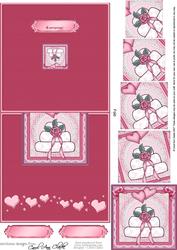 Wedding Cake - No-Hole Easy Over the Edge Card & Spiral Pyramid Topper