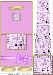 Baby Girl Pram No-hole Over the Edge N Spiral Pyramid