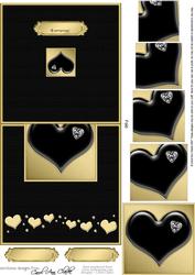 Enamel Heart No-hole Over the Edge N Spiral Pyramid