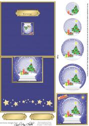 Xmas Tree Snowglobe No-hole Over the Edge Circle Pyramid