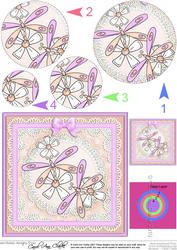 Dreamy Dragonflies Circle Pyramage Topper