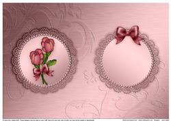 Roses and Metallic Lace Matching Insert A5 Portrait