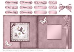 Apple Blossom Fold Back Card