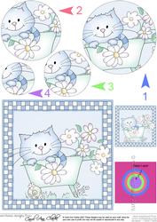 Cute Cat Circle Pyramage Topper
