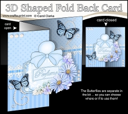 Image of cup544022_359 - Perfume, Flowers & Lace - 3D Shaped No-Hole Fold Back Card with Decoupage Mini Kit