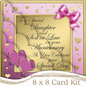 8 x 8 Daughter Son in Law Anniversary Scalloped Corner Kit