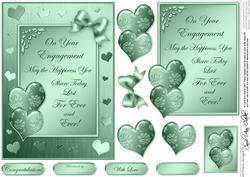 Elegant Engagement Quick Card with 3D Decoupage