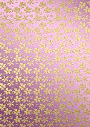 Gold Metallic Flowers Matching Backing Paper