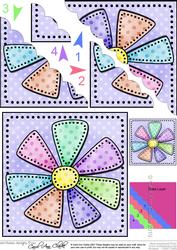 Patchwork Petals Scallop Corner Side Stacker Topper