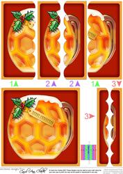 Xmas Pint Scallop Edge Side Stacker
