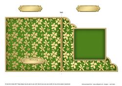 Gold Floral Cut and Fold Corner Card Plain Card Base